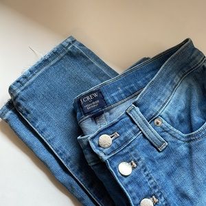 J. Crew High Rise Button Fly Skinny Jeans